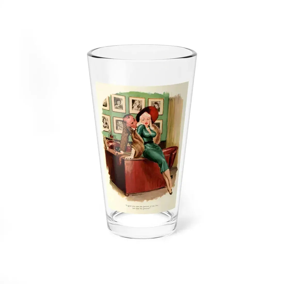 The 10% Solution, 1957 (Magazine Illustration) Pint Glass 16oz 16oz - Go Mug Yourself