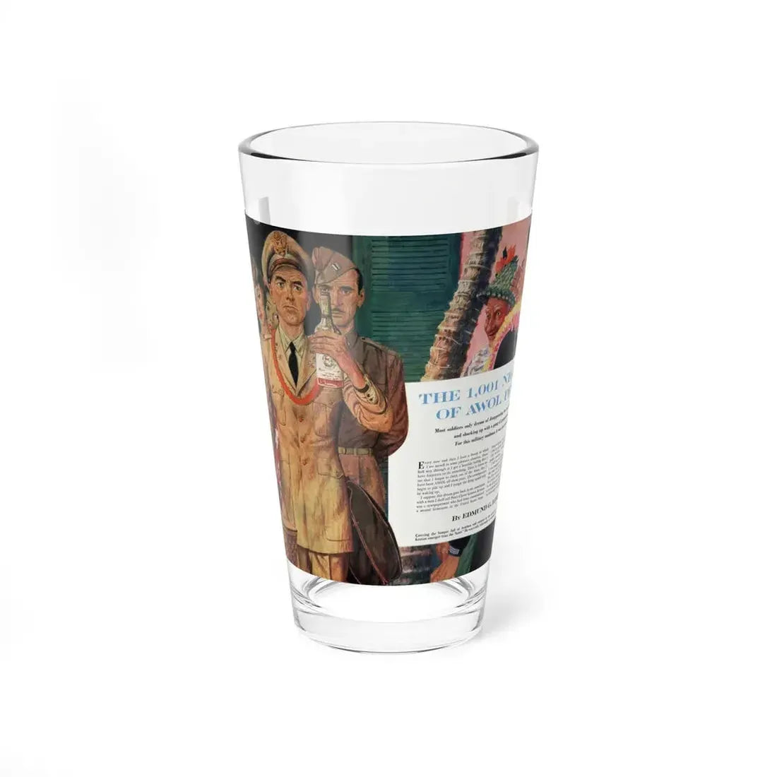 The 1001 Nights of AWOL Pete, True magazine, April 1960 (Magazine Illustration) Pint Glass 16oz 16oz - Go Mug Yourself