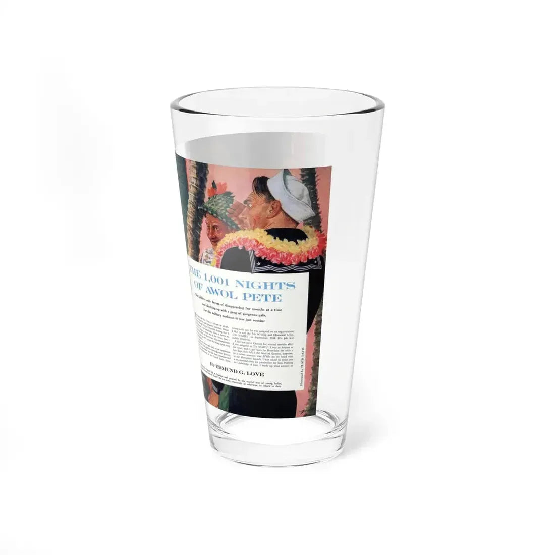 The 1001 Nights of AWOL Pete, True magazine, April 1960 (Magazine Illustration) Pint Glass 16oz - Go Mug Yourself