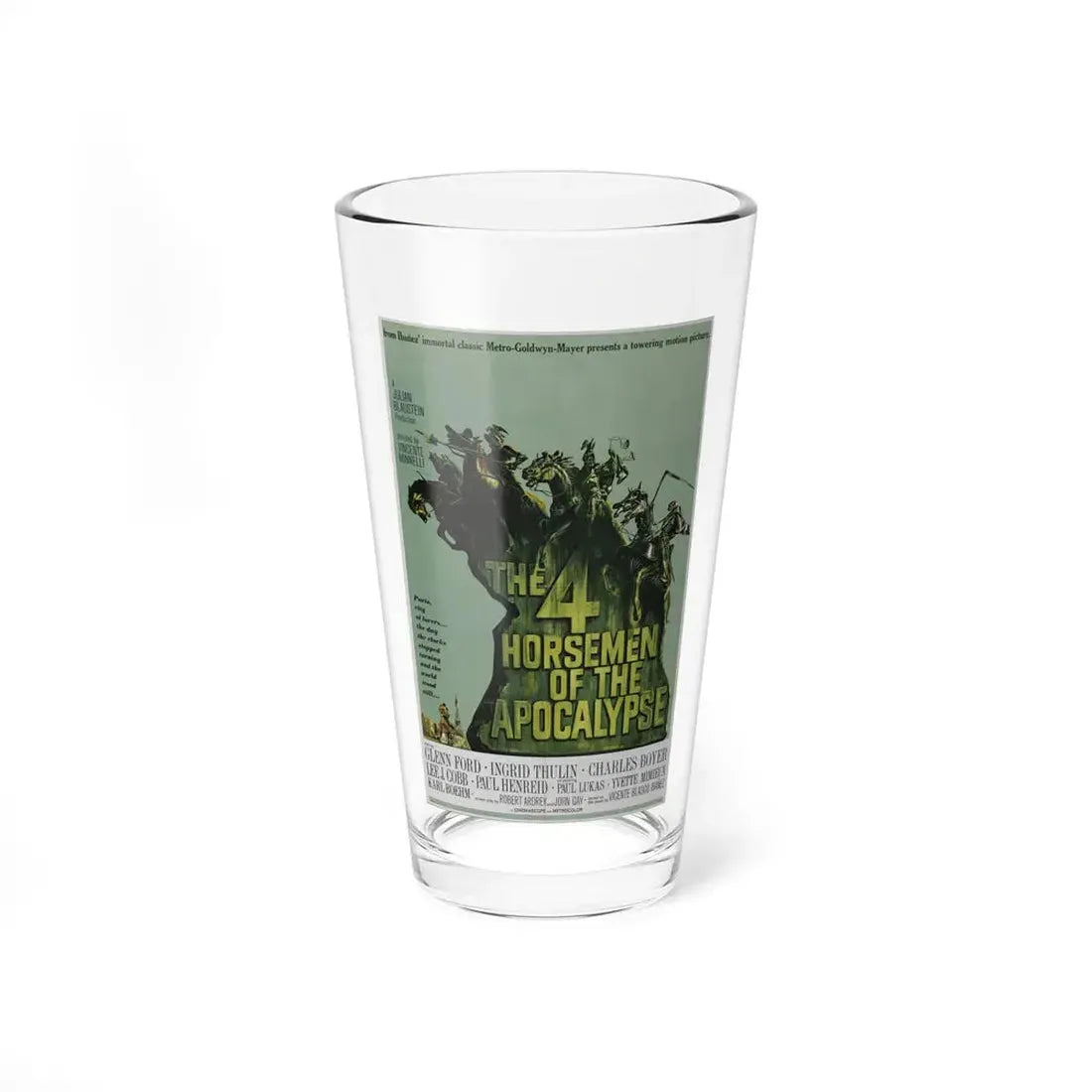 THE 4 HORSEMEN OF THE APOCALYPSE 1962 Movie Poster - Pint Glass 16oz 16oz - Go Mug Yourself