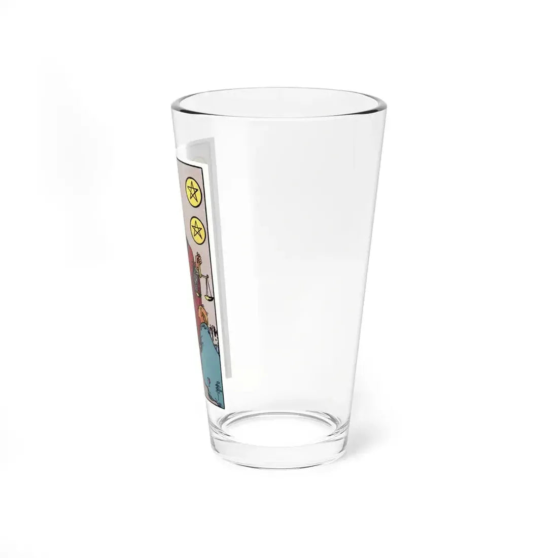 The 6 of Pentacles (Tarot Card) Pint Glass 16oz - Go Mug Yourself