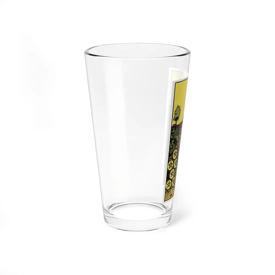The 9 of Pentacles (Tarot Card) Pint Glass 16oz - Go Mug Yourself
