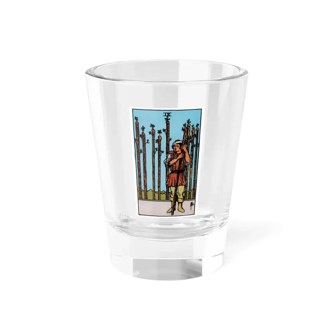 The 9 of Wands (Tarot Card) Shot Glass 1.5oz 1.5oz - Go Mug Yourself