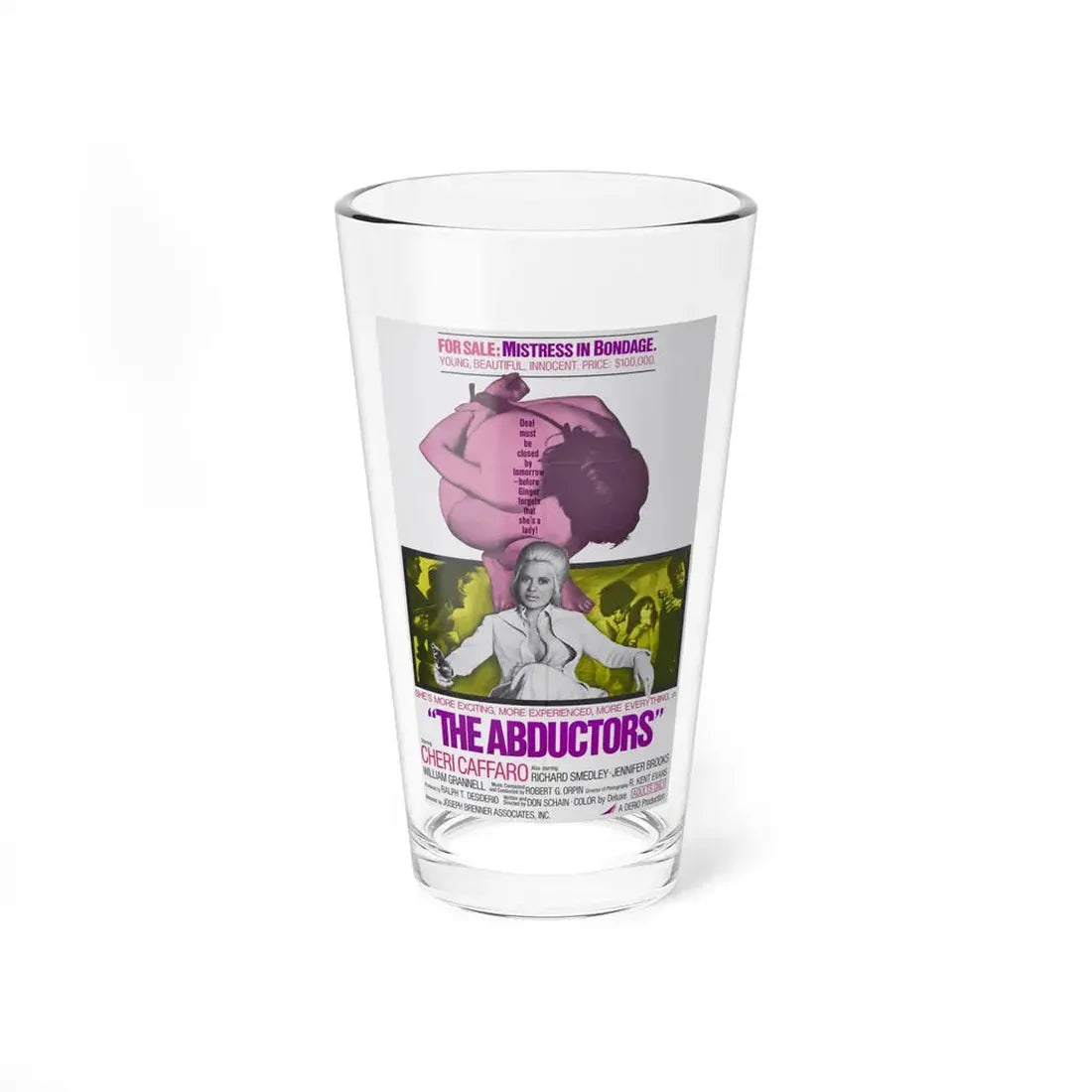 THE ABDUCTORS 1972 Movie Poster - Pint Glass 16oz 16oz - Go Mug Yourself
