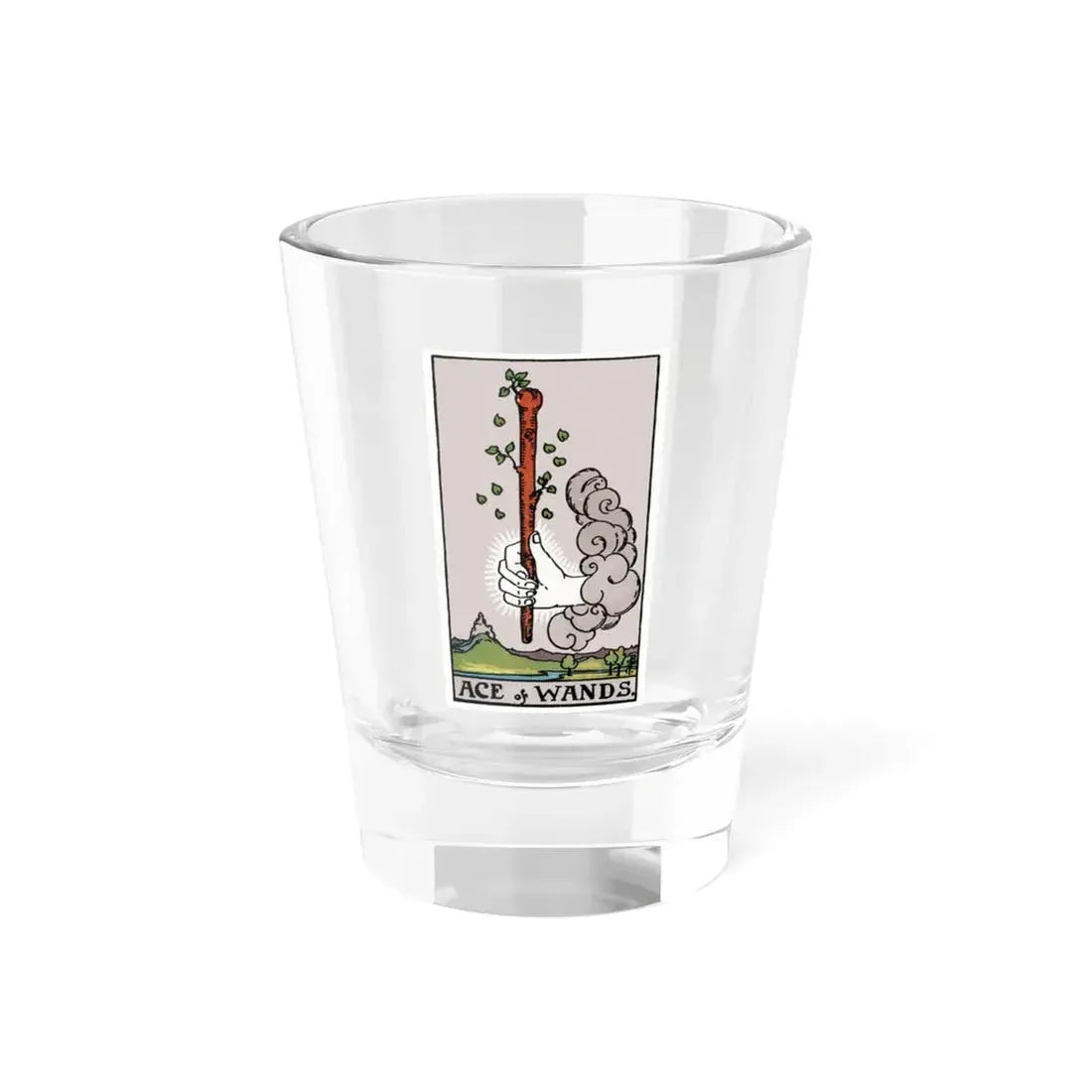 The Ace of Wands (Tarot Card) Shot Glass 1.5oz 1.5oz - Go Mug Yourself