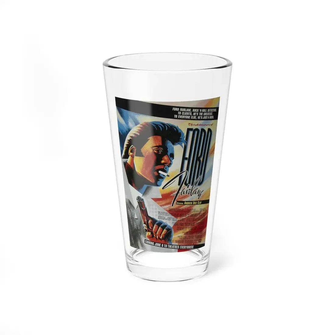 THE ADVENTURES OF FORD FAIRLANE 1990 Movie Poster - Pint Glass 16oz 16oz - Go Mug Yourself