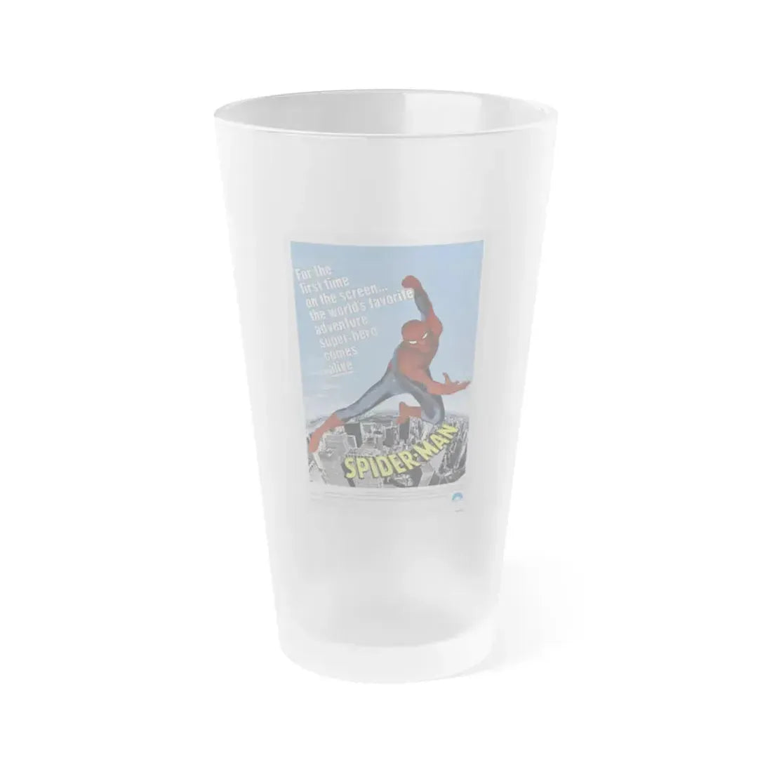 THE AMAZING SPIDER-MAN 1977 Movie Poster - Frosted Pint Glass 16oz 16oz Frosted - Go Mug Yourself