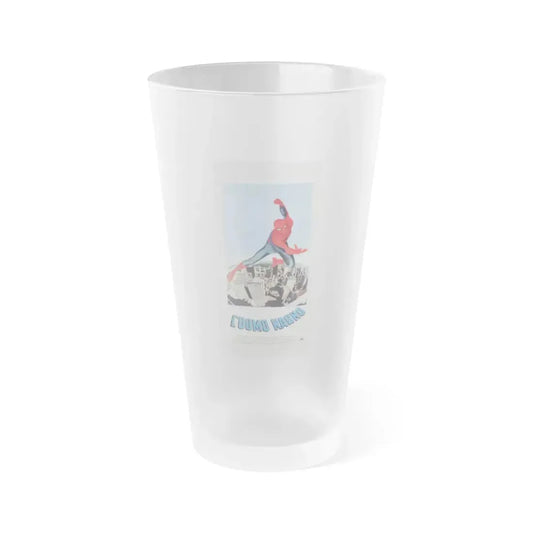 THE AMAZING SPIDER-MAN (ITALIAN) 1977 Movie Poster - Frosted Pint Glass 16oz 16oz Frosted - Go Mug Yourself