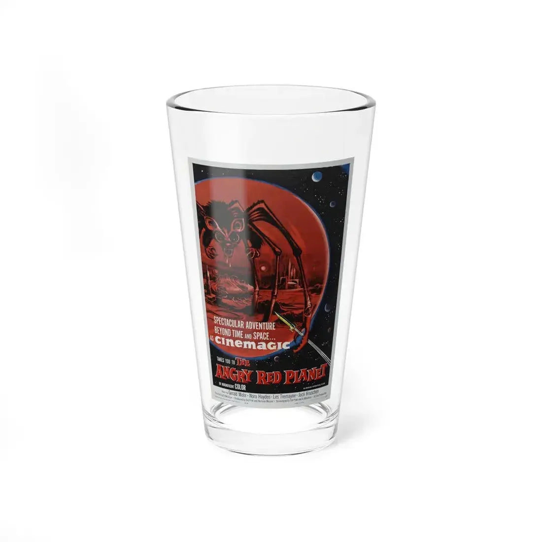 THE ANGRY RED PLANET 1959 Movie Poster - Pint Glass 16oz 16oz - Go Mug Yourself