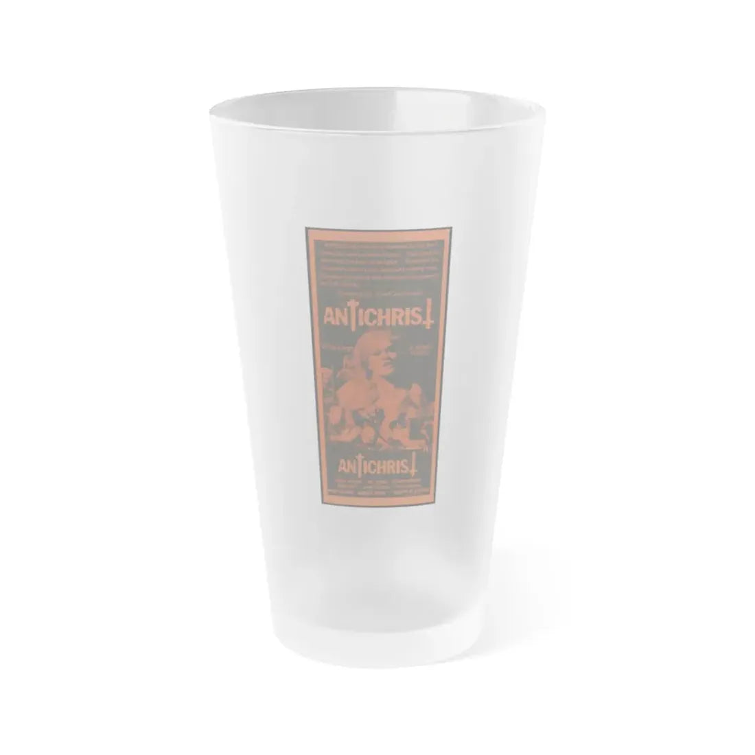 THE ANTICHRIST 1974 Movie Poster - Frosted Pint Glass 16oz Default Title - Go Mug Yourself