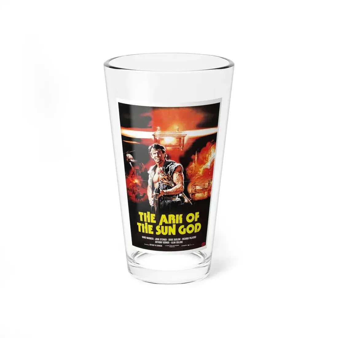 THE ARK OF THE SUN GOD 1984 Movie Poster - Pint Glass 16oz 16oz - Go Mug Yourself