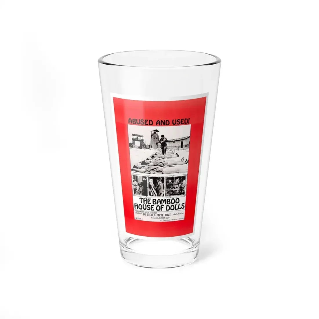 THE BAMBOO HOUSE OF DOLLS 1973 Movie Poster - Pint Glass 16oz 16oz - Go Mug Yourself