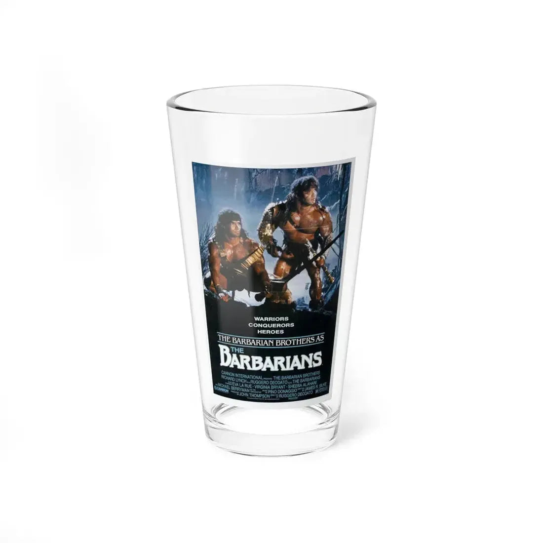 THE BARBARIANS 1987 Movie Poster - Pint Glass 16oz 16oz - Go Mug Yourself