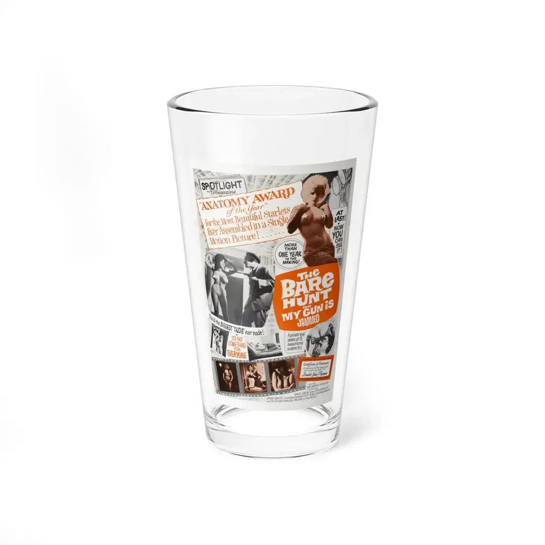 THE BARE HUNT 1963 Movie Poster - Pint Glass 16oz 16oz - Go Mug Yourself