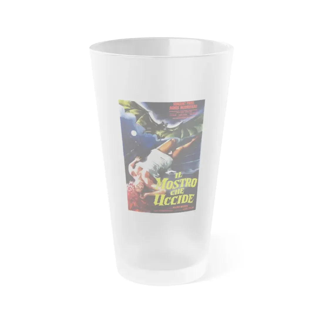 THE BAT (FRENCH) 1959 Movie Poster - Frosted Pint Glass 16oz Default Title - Go Mug Yourself