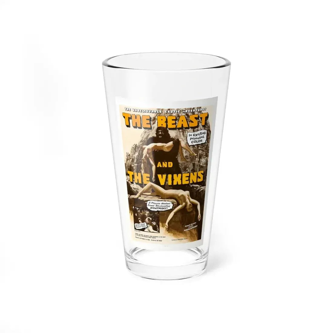 THE BEAST AND THE VIXENS 1974 Movie Poster - Pint Glass 16oz 16oz - Go Mug Yourself