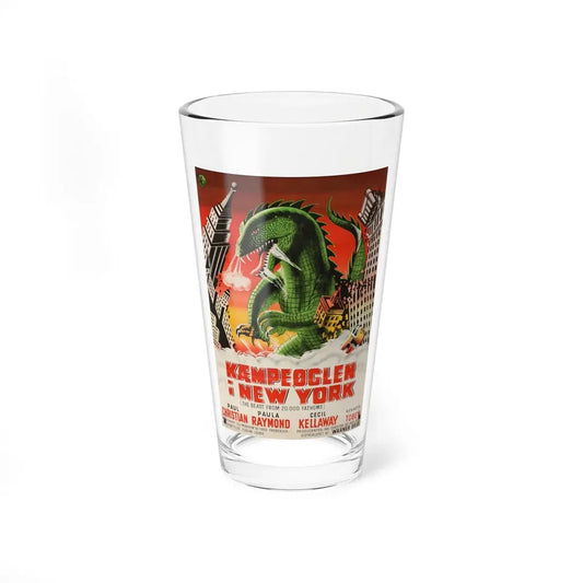 THE BEAST FROM 20,000 FATHOMS (DANISH) 1953 Movie Poster - Pint Glass 16oz 16oz - Go Mug Yourself