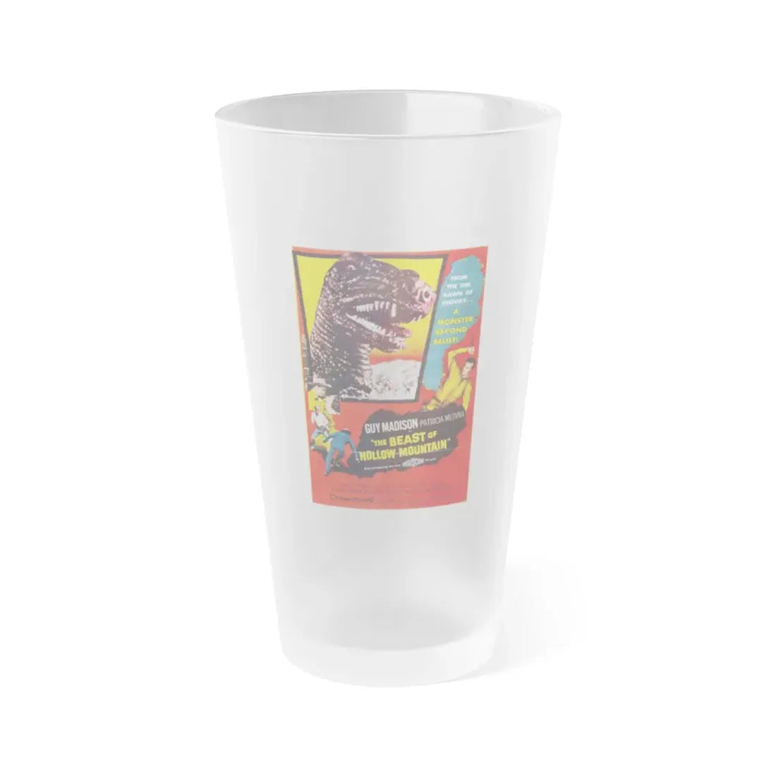 THE BEAST OF HOLLOW MOUNTAIN 1956 Movie Poster - Frosted Pint Glass 16oz Default Title - Go Mug Yourself