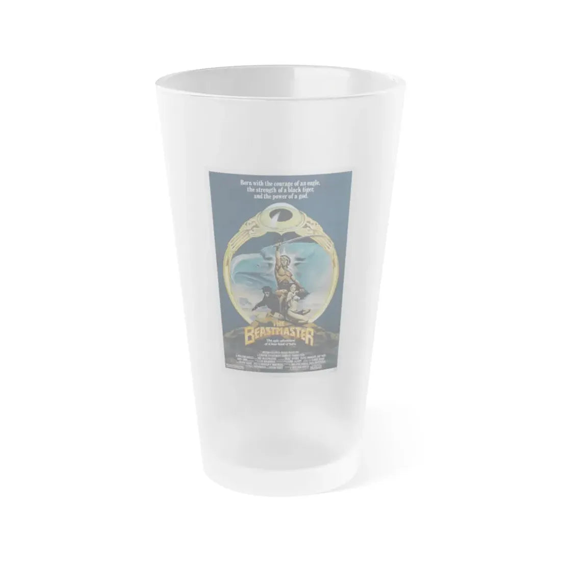 THE BEASTMASTER 1982 Movie Poster - Frosted Pint Glass 16oz Default Title - Go Mug Yourself