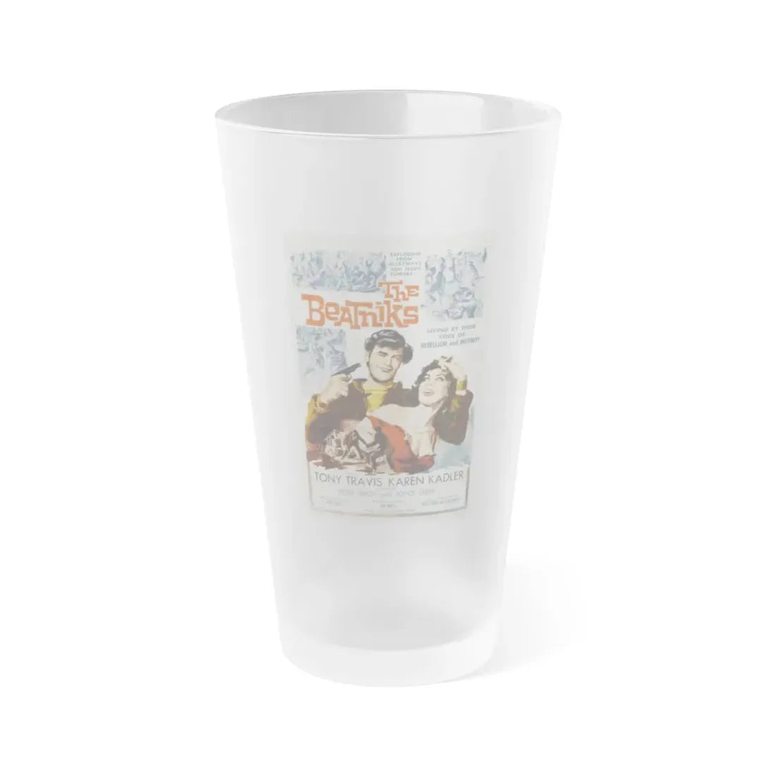 THE BEATNIKS 1958 Movie Poster - Frosted Pint Glass 16oz Default Title - Go Mug Yourself