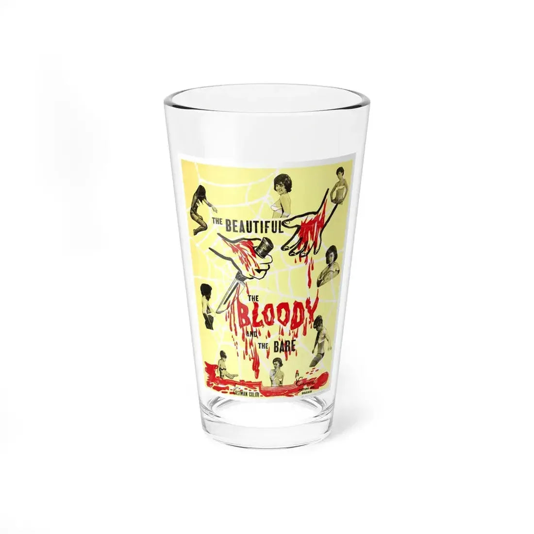 THE BEAUTIFUL, THE BLOODY AND THE BARE 1964 Movie Poster - Pint Glass 16oz 16oz - Go Mug Yourself