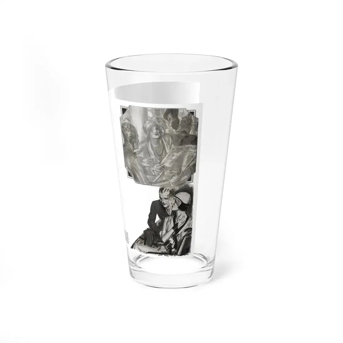 The Beauty Mask Murder (2), Cosmopolitan, September 1930 (Magazine Illustration) Pint Glass 16oz - Go Mug Yourself