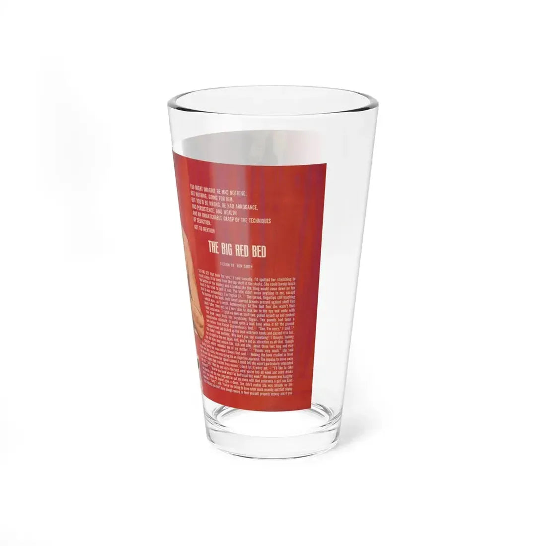 The Big Red Bed, Man magazine, October 1971 (Magazine Illustration) Pint Glass 16oz - Go Mug Yourself