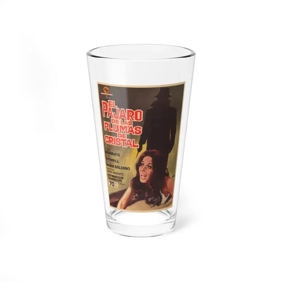 THE BIRD WITH THE CRYSTAL PLUMAGE (SPANISH) 1970 Movie Poster - Pint Glass 16oz 16oz - Go Mug Yourself