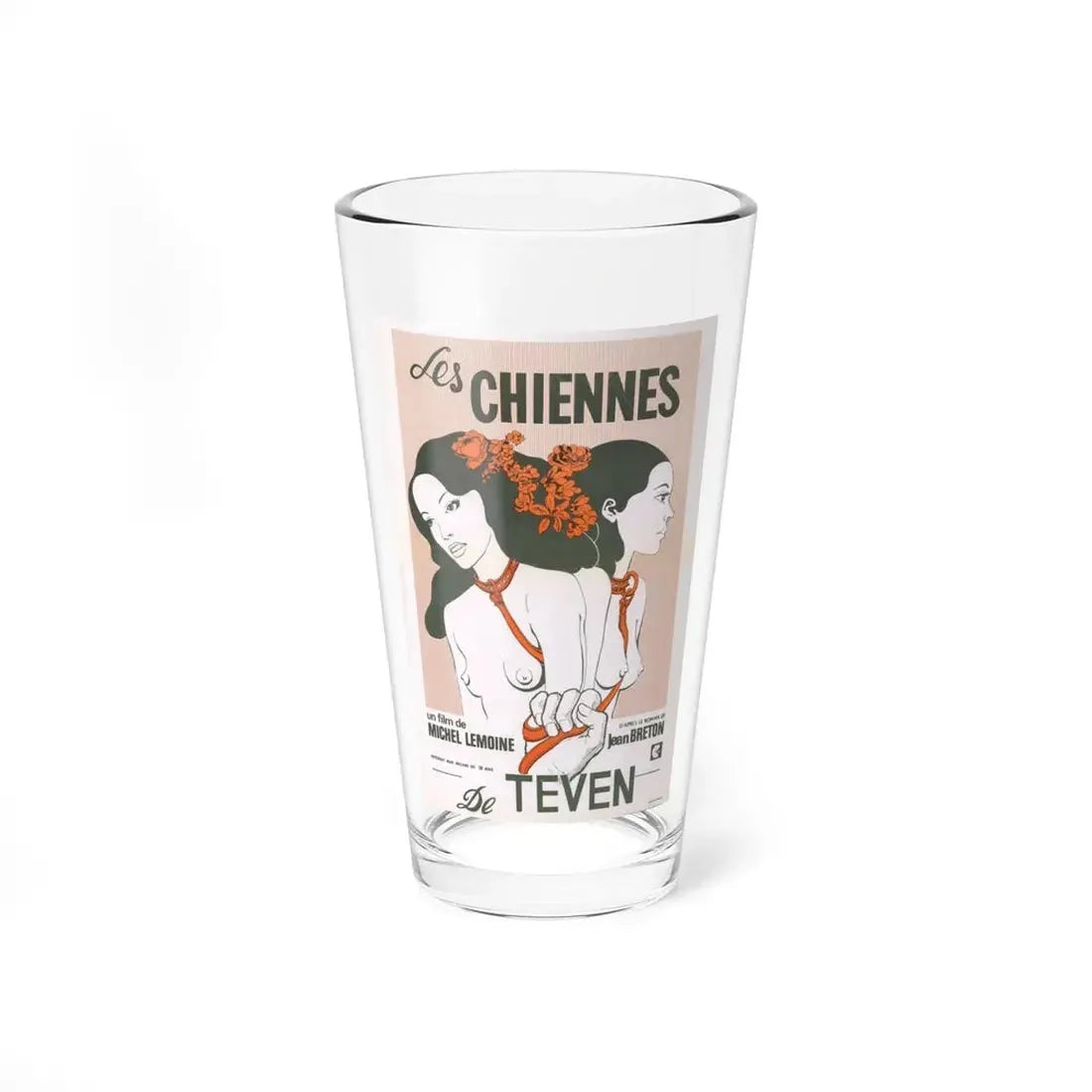THE BITCHES (BELGIAN) 1973 Movie Poster - Pint Glass 16oz 16oz - Go Mug Yourself
