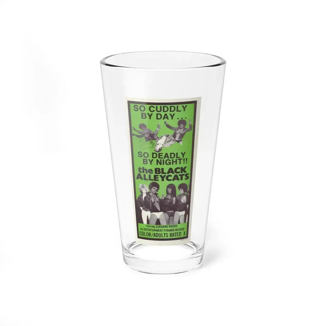 THE BLACK ALLEY CATS 1973 Movie Poster - Pint Glass 16oz 16oz - Go Mug Yourself