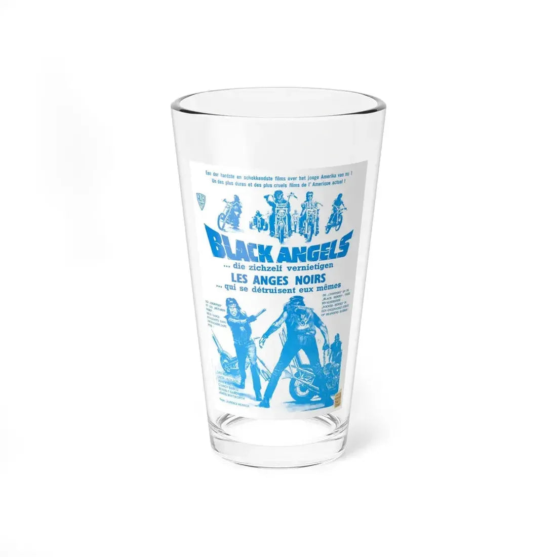 THE BLACK ANGELS (BELGIAN) 1970 Movie Poster - Pint Glass 16oz 16oz - Go Mug Yourself