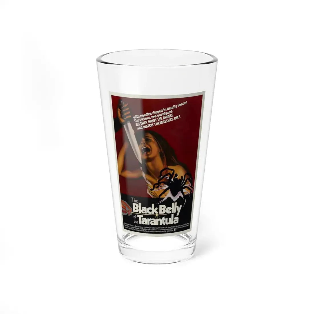 THE BLACK BELLY OF THE TARANTULA 1971 Movie Poster - Pint Glass 16oz 16oz - Go Mug Yourself