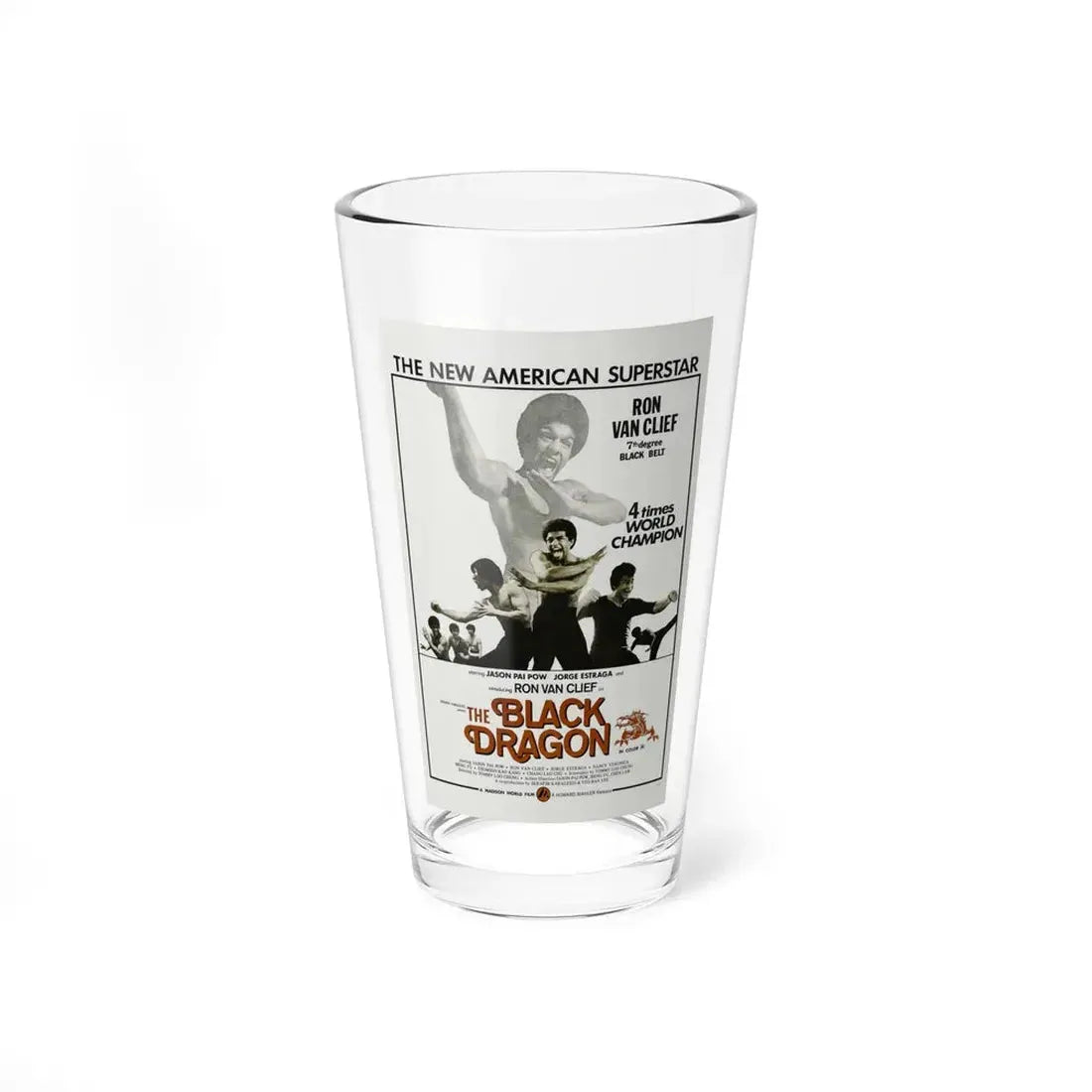 THE BLACK DRAGON 1974 Movie Poster - Pint Glass 16oz 16oz - Go Mug Yourself