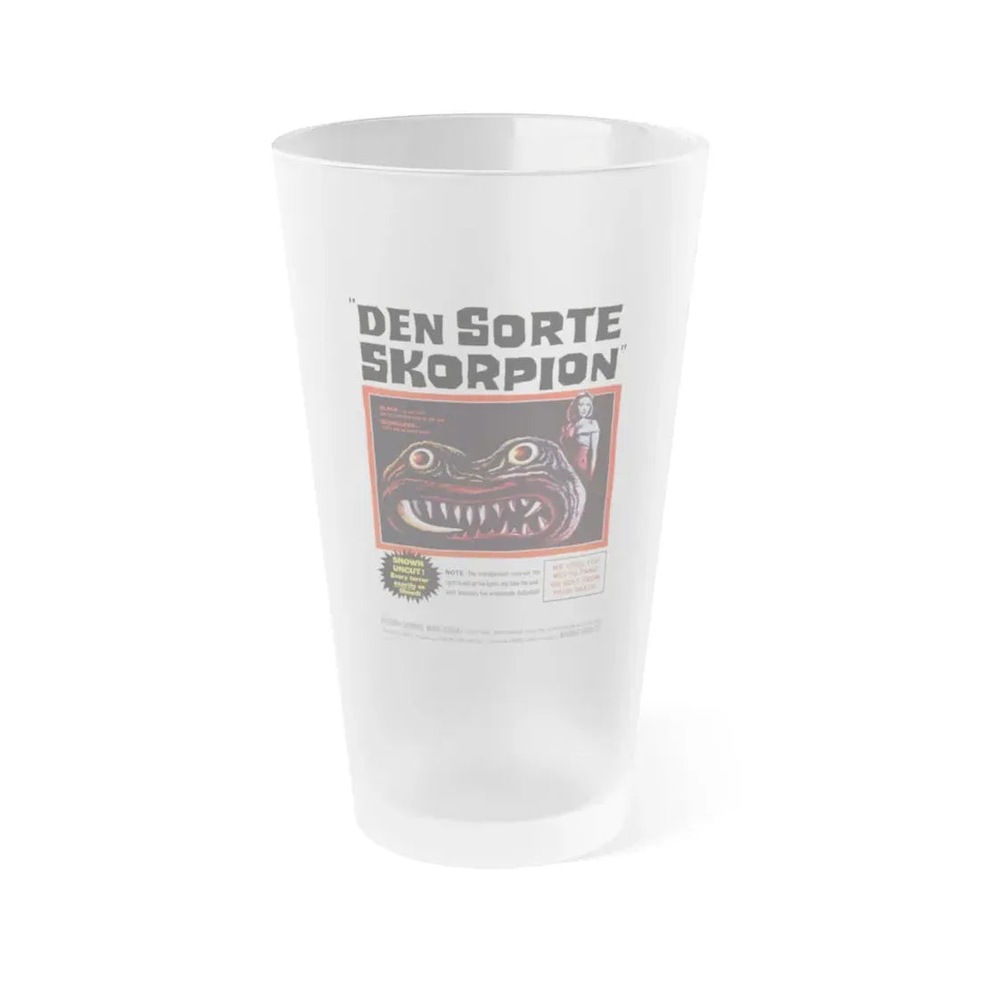 THE BLACK SCORPION (DANISH) 1957 Movie Poster - Frosted Pint Glass 16oz Default Title - Go Mug Yourself