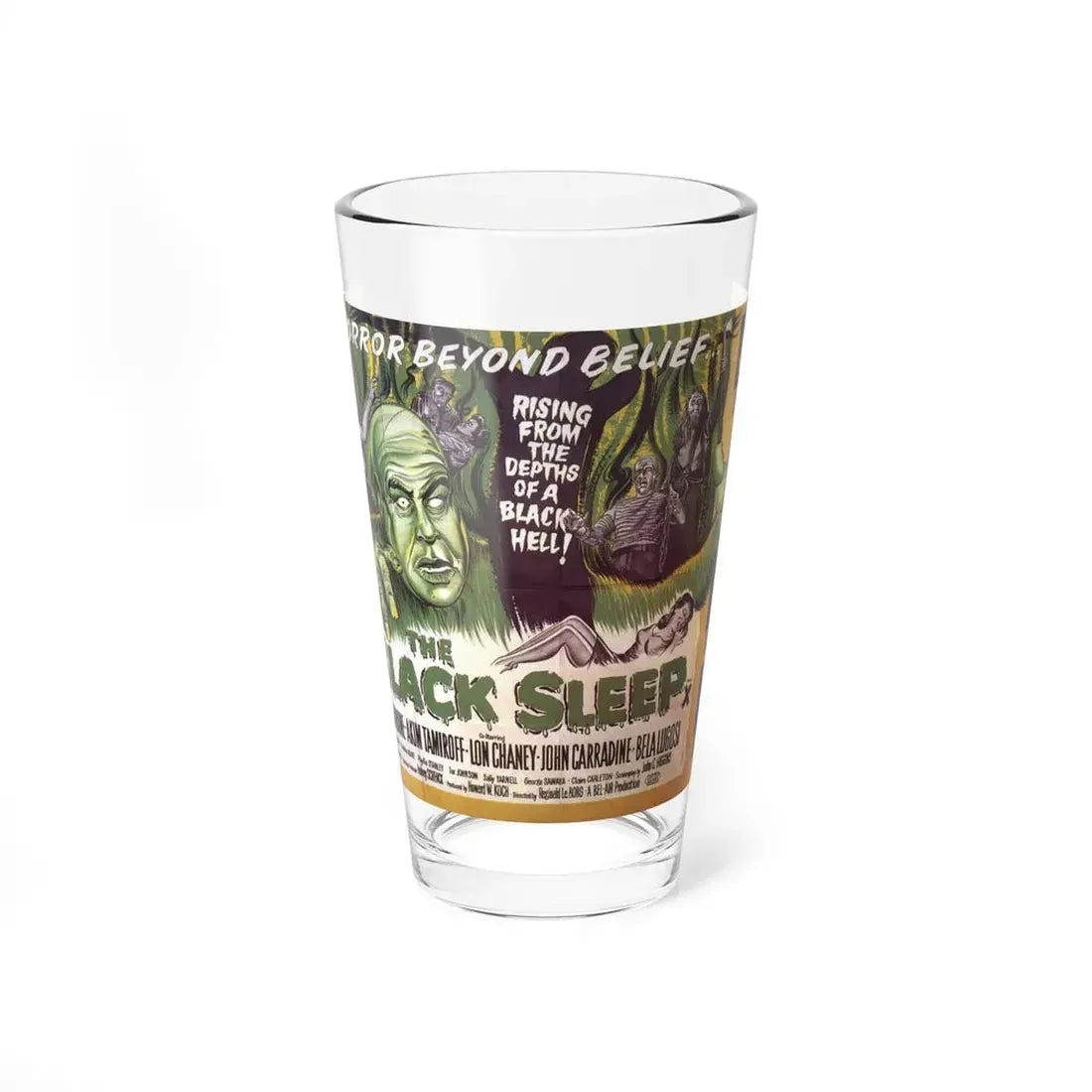THE BLACK SLEEP (2) 1956 Movie Poster - Pint Glass 16oz 16oz - Go Mug Yourself