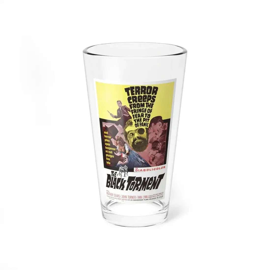 THE BLACK TORMENT 1964 Movie Poster - Pint Glass 16oz 16oz - Go Mug Yourself