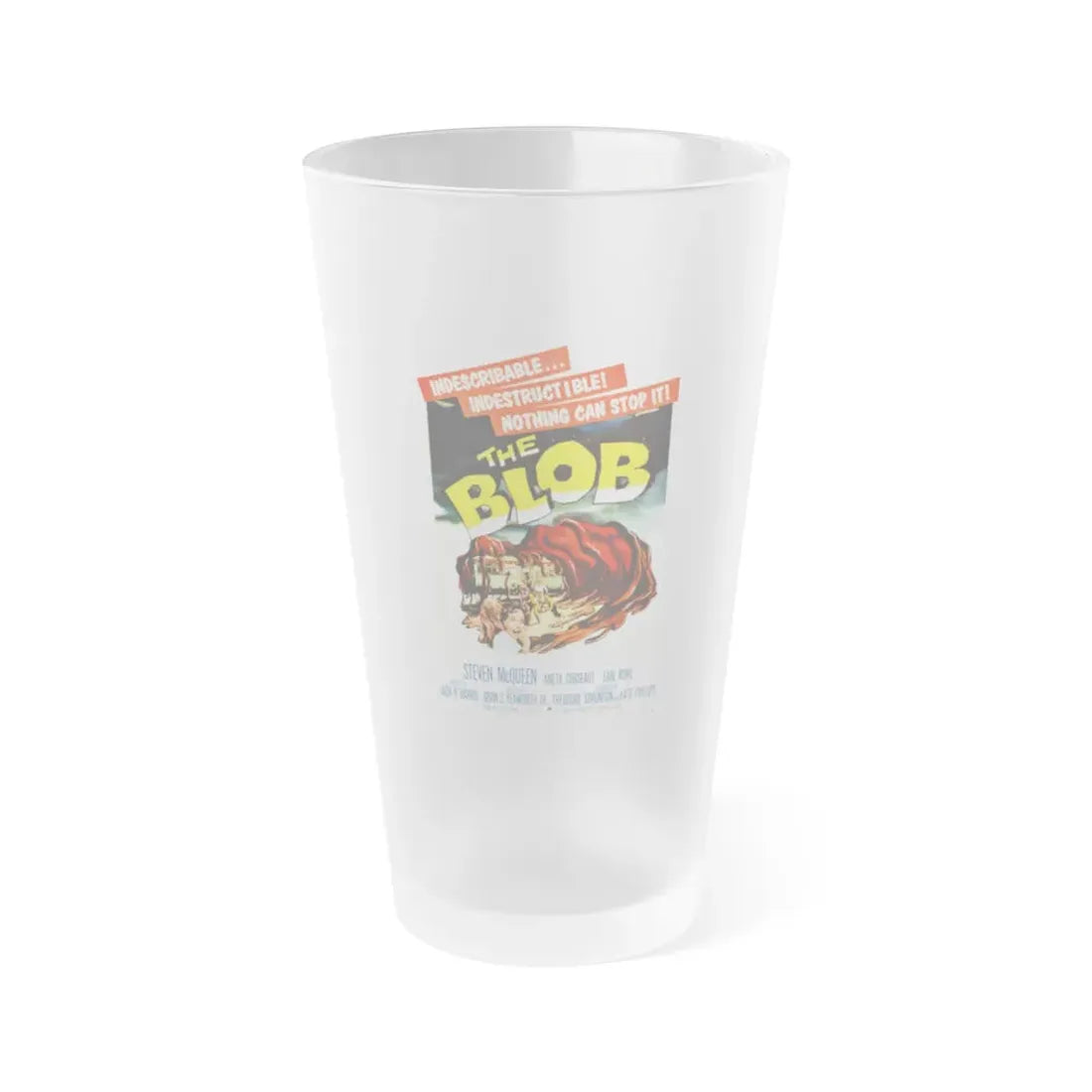 THE BLOB 1958 Movie Poster - Frosted Pint Glass 16oz Default Title - Go Mug Yourself