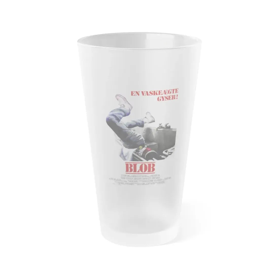 THE BLOB (DANISH) 1988 Movie Poster - Frosted Pint Glass 16oz Default Title - Go Mug Yourself