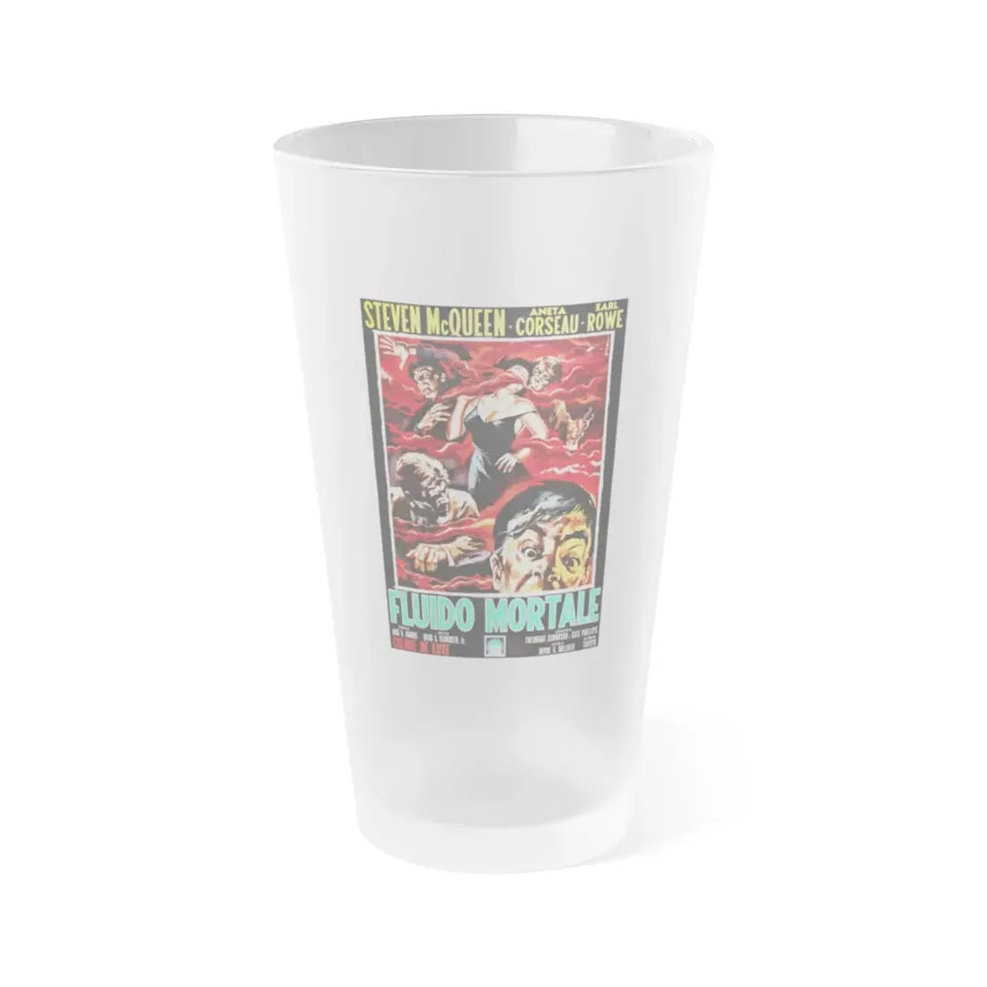 THE BLOB (ITALIAN) 1958 Movie Poster - Frosted Pint Glass 16oz Default Title - Go Mug Yourself