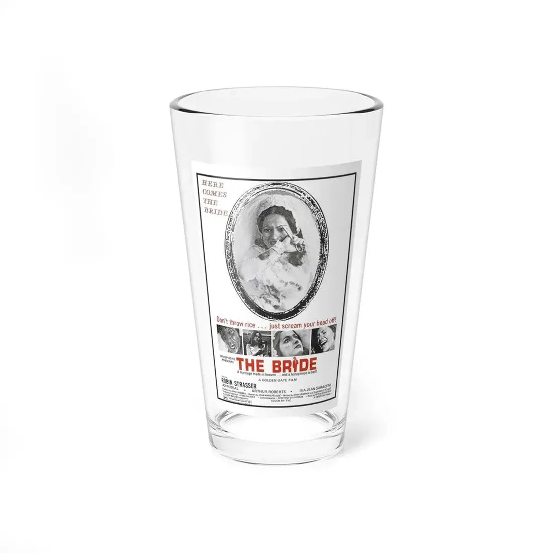 THE BRIDE (THE HOUSE THAT CRIED MURDER) 1973 Movie Poster - Pint Glass 16oz 16oz - Go Mug Yourself