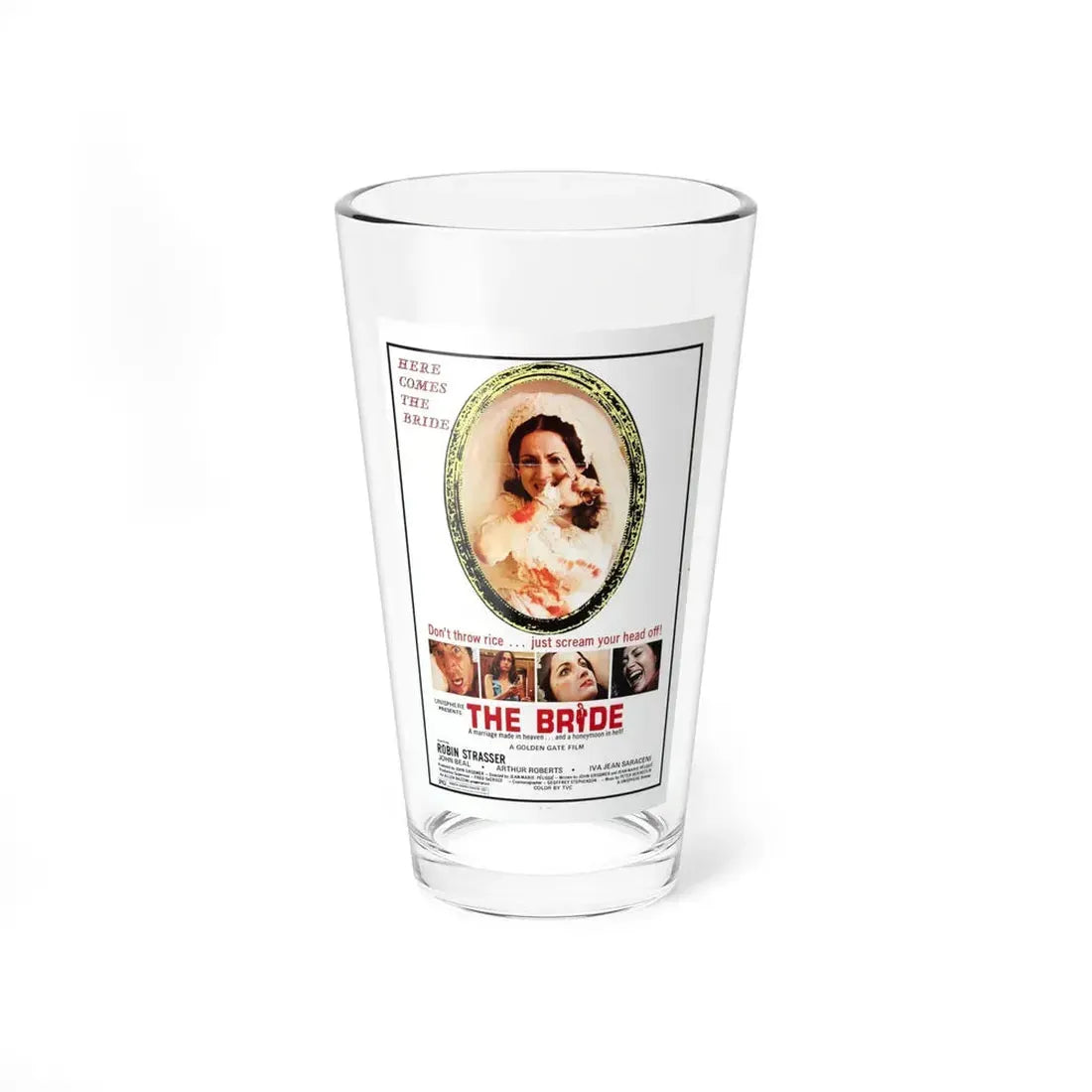 THE BRIDE (THE HOUSE THAT CRIED MURDER) 2 1973 Movie Poster - Pint Glass 16oz 16oz - Go Mug Yourself