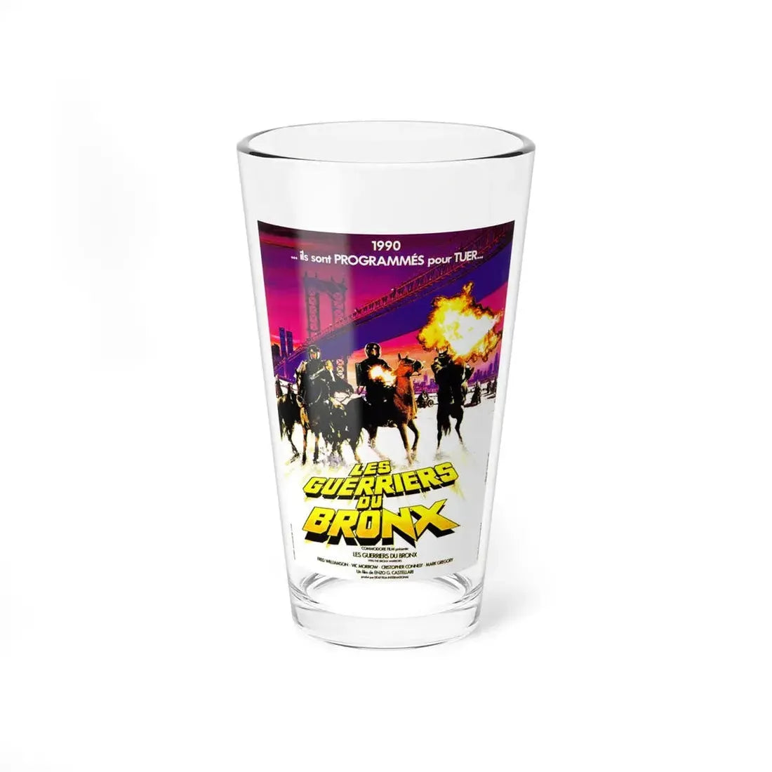 THE BRONX WARRIORS (FRENCH) 1982 Movie Poster - Pint Glass 16oz 16oz - Go Mug Yourself