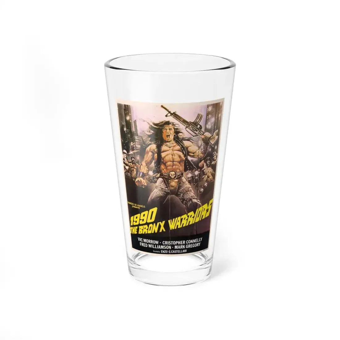 THE BRONX WARRIORS (LEBANON) 1982 Movie Poster - Pint Glass 16oz 16oz - Go Mug Yourself