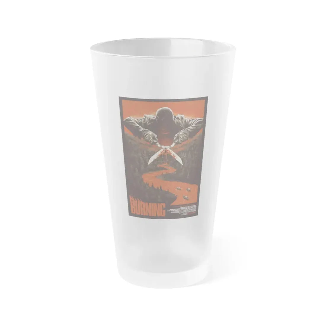 THE BURNING (MONDO) 1981 Movie Poster - Frosted Pint Glass 16oz Default Title - Go Mug Yourself