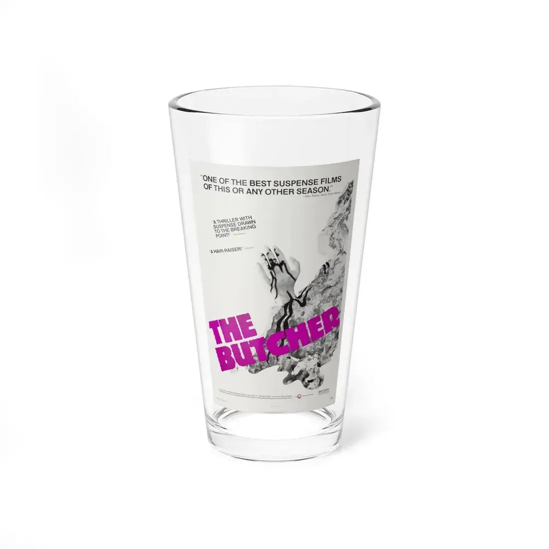 THE BUTCHER 1970 Movie Poster - Pint Glass 16oz 16oz - Go Mug Yourself