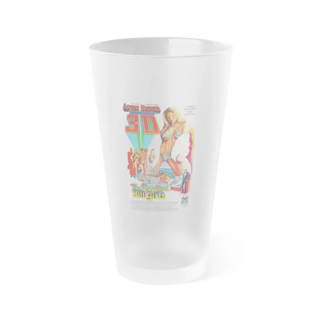 THE CAPITAL HILL GIRLS 1977 Movie Poster - Frosted Pint Glass 16oz Default Title - Go Mug Yourself