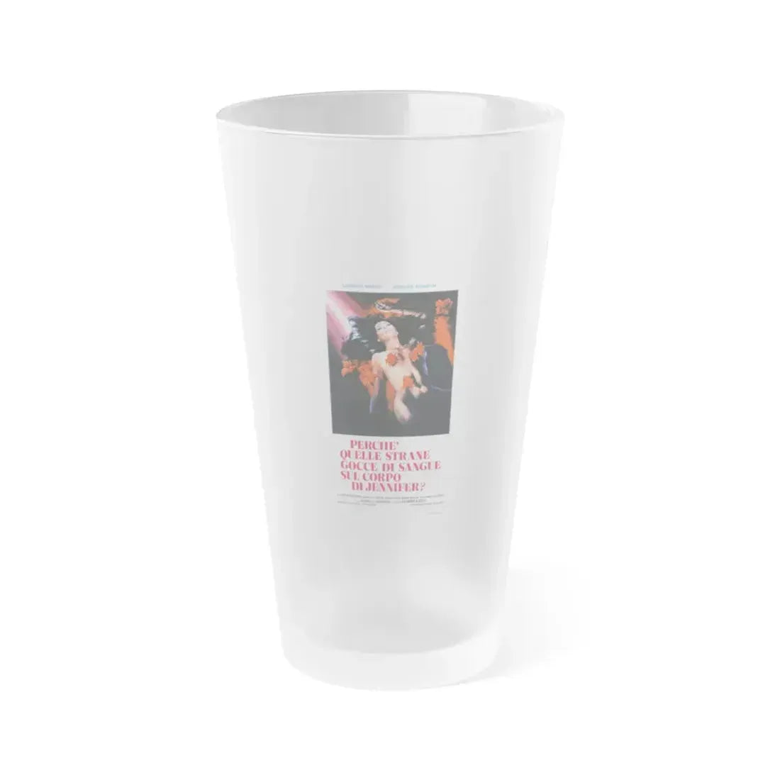 THE CASE OF THE BLOODY IRIS (ITALIAN) 1972 Movie Poster - Frosted Pint Glass 16oz 16oz Frosted - Go Mug Yourself