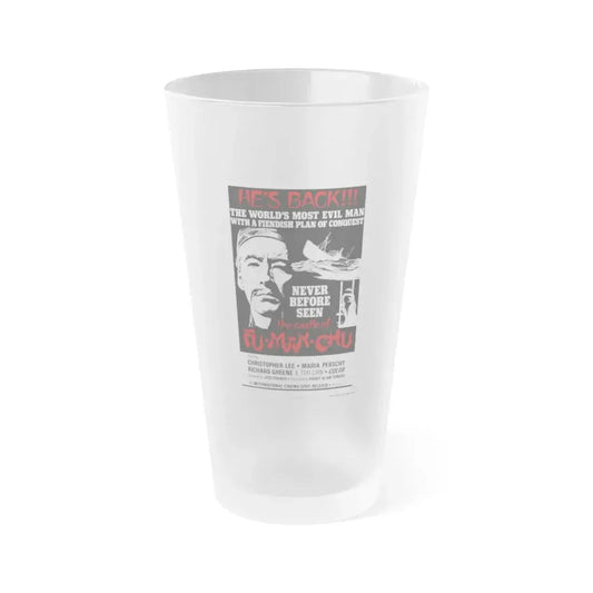 THE CASTLE OF FU MANCHU (2) 1969 Movie Poster - Frosted Pint Glass 16oz 16oz Frosted - Go Mug Yourself