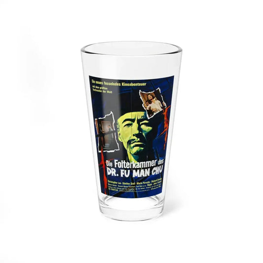 THE CASTLE OF FU MANCHU (GERMANY) 1969 Movie Poster - Pint Glass 16oz 16oz - Go Mug Yourself