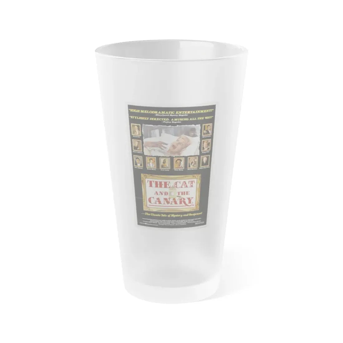 THE CAT AND THE CANARY 1978 Movie Poster - Frosted Pint Glass 16oz Default Title - Go Mug Yourself
